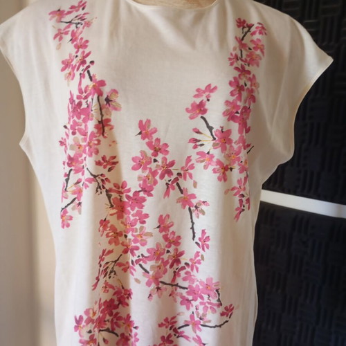 Balenciaga women's blouse cream rose size S/M new
