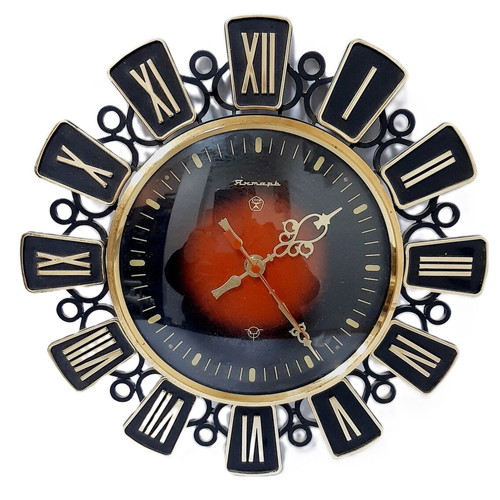 Jantar Vintage Electro-Mechanical Wall Clock USSR 80s, Like New