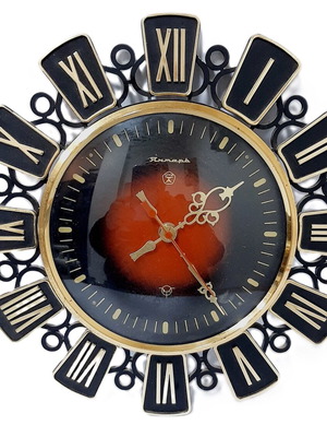 Jantar Vintage Electro-Mechanical Wall Clock USSR 80s, Like New