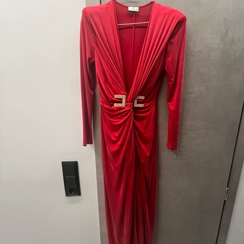 Red Carpet Dress Elisabetta Franchi like new, size 44, red