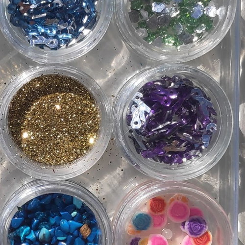Nail Art Decoration set 14, 12 jars