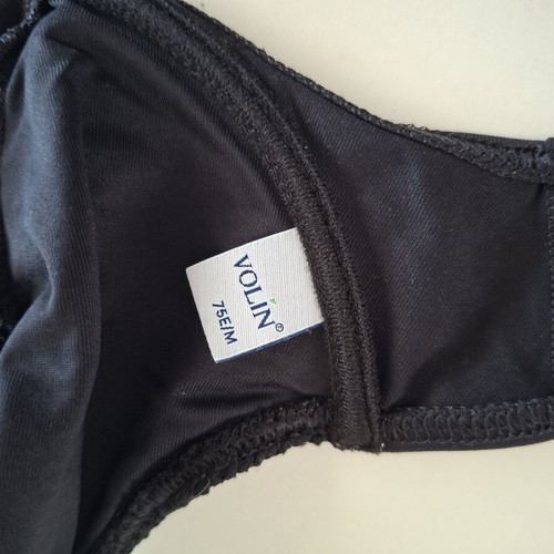 Swimsuit size M like new with knitted lace black and white