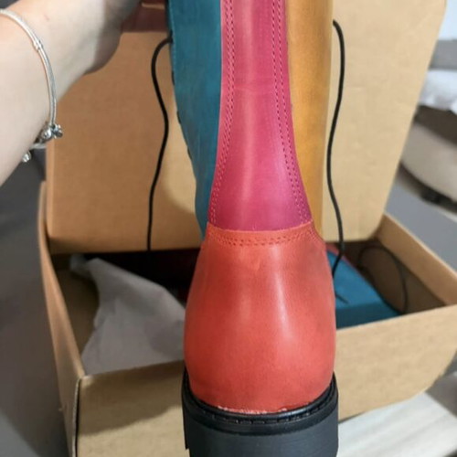 Men's boots 100% genuine leather, like new, size 45, multicolor