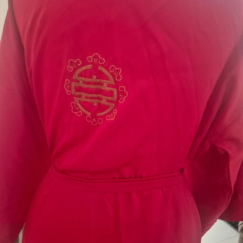 Kimono embroidered, like new, red, fits S and M