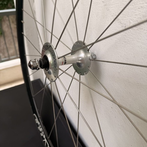 Miche Pistard 28” front wheel with new tubular tire