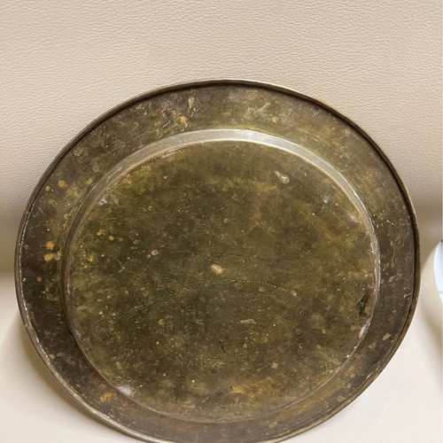Vintage copper tray 31cm used