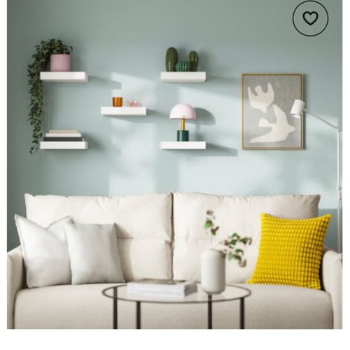 LACK wall shelf, white, set of 5, IKEA