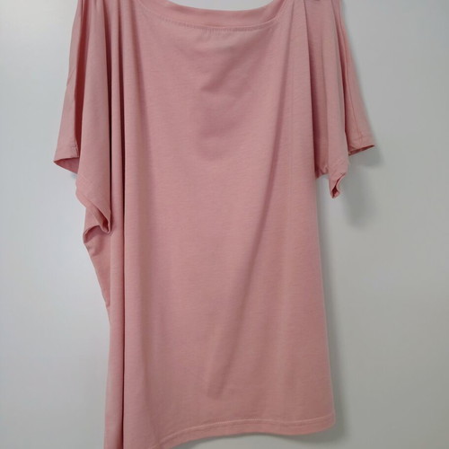 Shein pink one-shoulder t-shirt new, size L