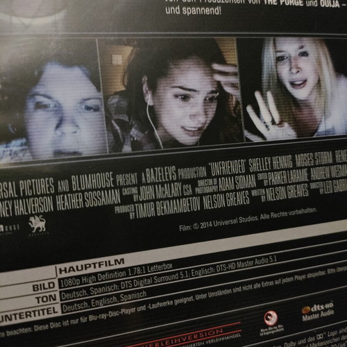 Unfriended Blu-Ray used, social thriller horror
