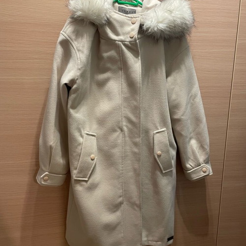Lynne coat beige with hood, size 40, like new