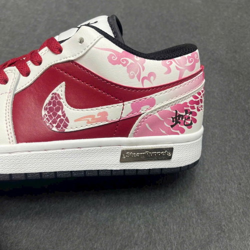 Air Jordan 1 Low Custom Chinese New Year Limited Style Sneakers new