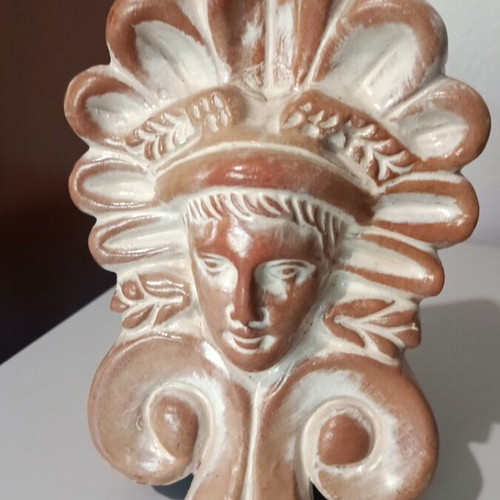 Akrokeramo traditional decorative element made of clay, like new