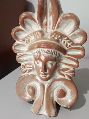 Akrokeramo traditional decorative element made of clay, like new