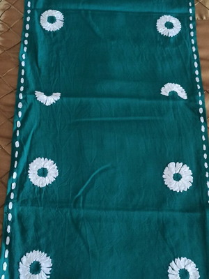 Handmade embroidered table linens set like new
