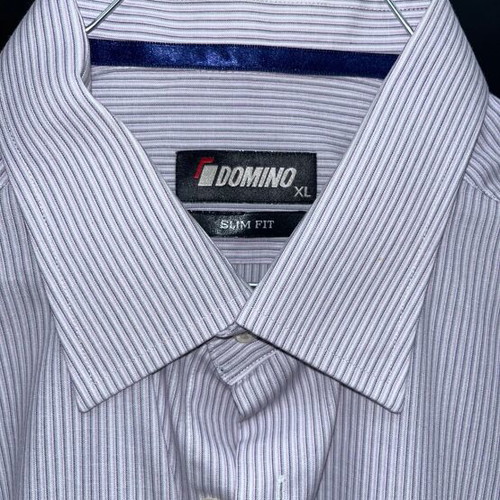 Men's slim fit shirt XL white and purple like new