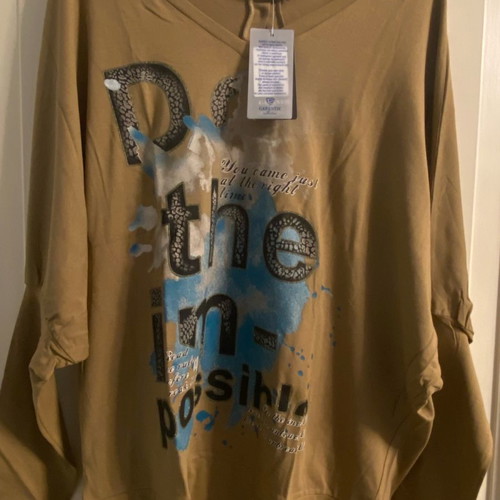 Garantie blouse XL brown, new with batwing sleeves