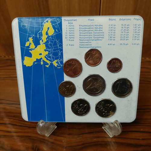 Blister euro 2002 new from Bank of Greece