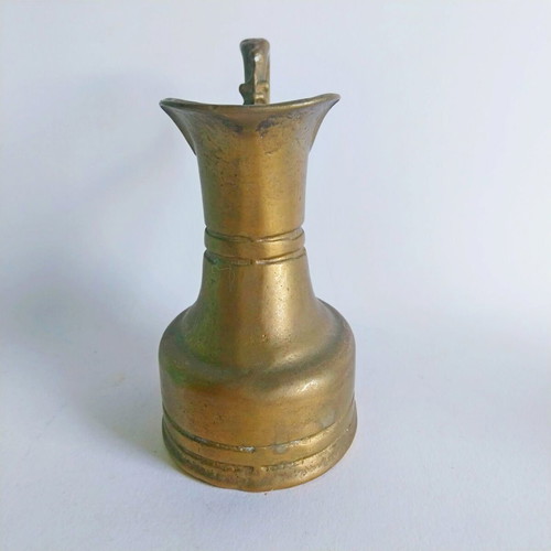 Brass Pitcher used, hand-crafted vintage solid brass