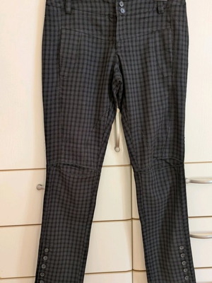 Slim-fit pants like new, black and gray, size L/40/12