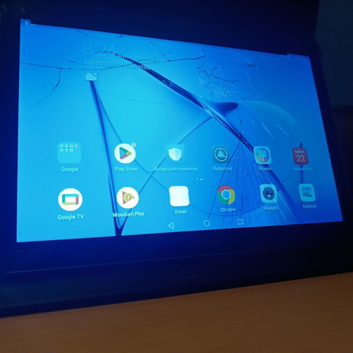 Huawei MediaPad T3 10 tablet with broken screen
