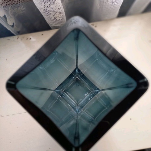 KROSNO vase used, blue color