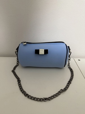 Save My Bag γυναικείο τσαντάκι ώμου σαν καινούργιο, τιρκουάζ με μεταλλική αλυσίδα
