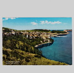 Postcard Pylos partial view used