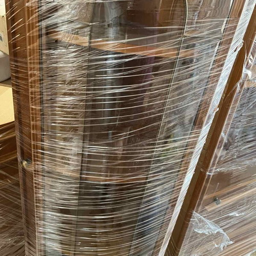 Wooden unit used, 10 pieces with display cabinets
