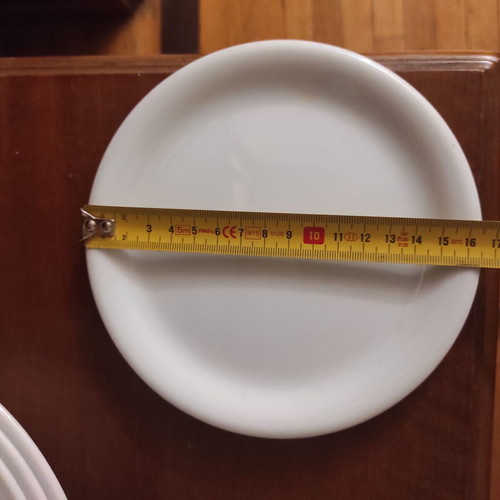 Ionia small porcelain plate used, 16.5 cm, pack of 34 pieces