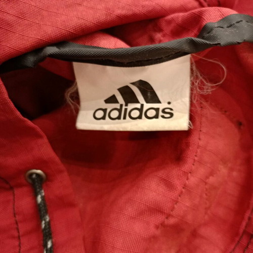 Adidas small backpack used, red with black details