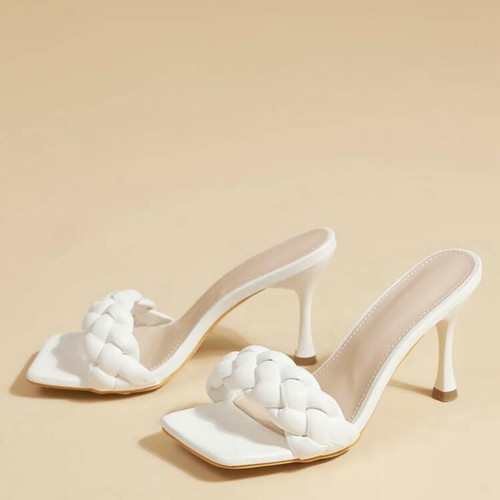 Mules sandals white like new