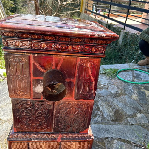 Porcelain stove used antique