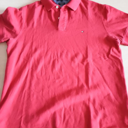 Tommy Hilfiger men's polo shirt L like new, red