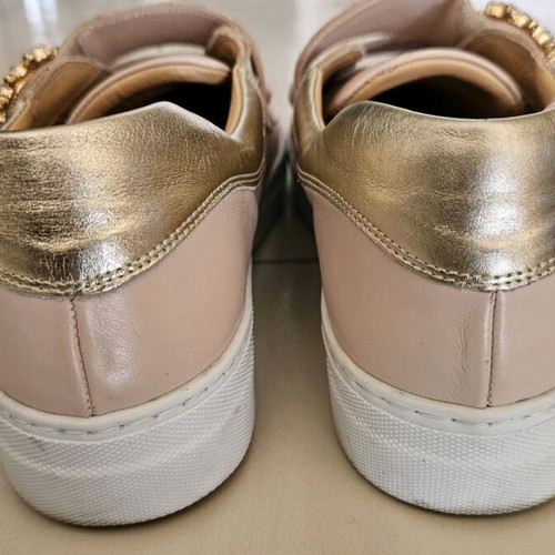 Tsakiris Mallas leather sneakers size 40 like new, pink and gold