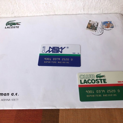 Club Lacoste 1992-93 catalog and membership card new