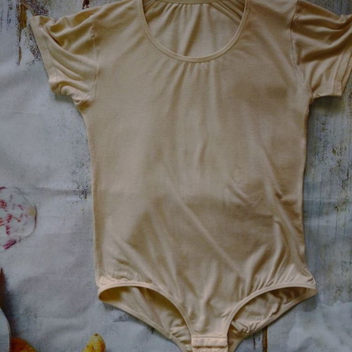 Basic beige bodysuit, one size, made in Italy