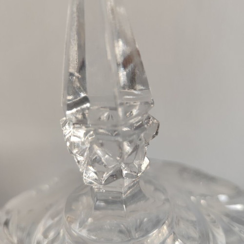 Vintage crystal fondue dish