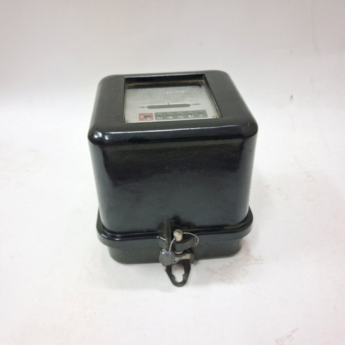 Vintage Elma Electric Meter Used, Dual-Tariff, Bakelite, 1981