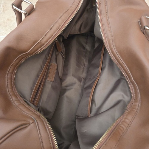 Mario Valentino Brown Weekend Duffle Travel Bag used