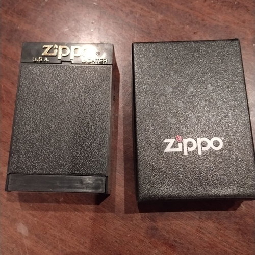 Zippo lighter set 2 pieces Brush Finish Chrome 1998 & 1941 Vintage Replica Chrome