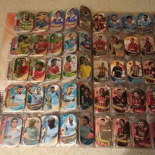 Football Metal Tags Set 250 Pieces Used in Album