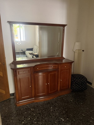 Buffet console with mirror walnut like new