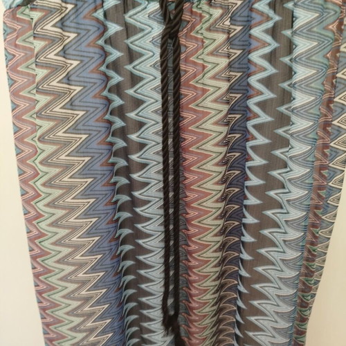 Blue women's dress zig-zag pattern size S/M like new