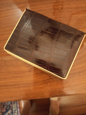 Orlik Tobacco Case like new, brown leather from Old Bond Street London