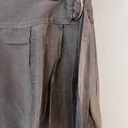 Cerruti linen skirt, brown/olive, size M 38 10