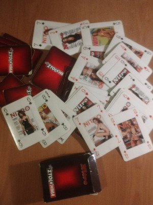 Nitro collectible playing cards used with wear