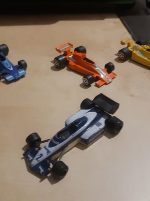 Majorette F1 Brabham 1984 with 3 vintage F1 toy cars
