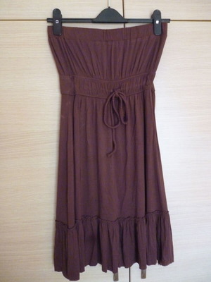 Strapless dress Tezenis like new, brown, size S