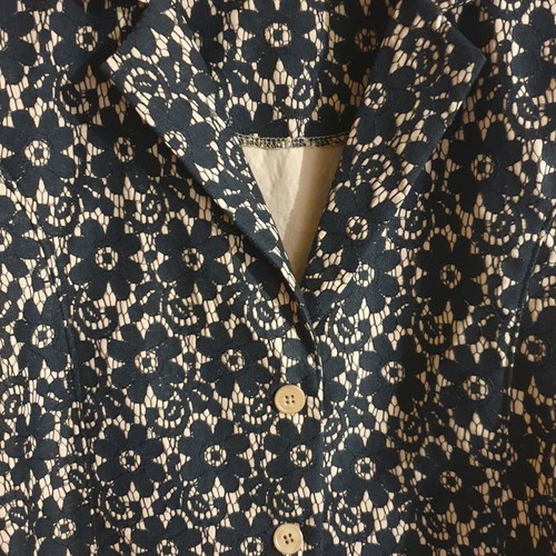 Vintage handmade women's blazer nude/black L new