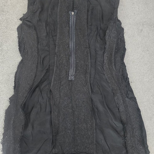 Vintage dress handmade unfinished jacquard fabric size S like new